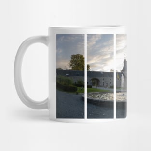 This Castle, during the Battle of the Bulge, housed the Headquarters of Major General Matthew B. Ridgway. Liege Province. Autumn sunny day Mug